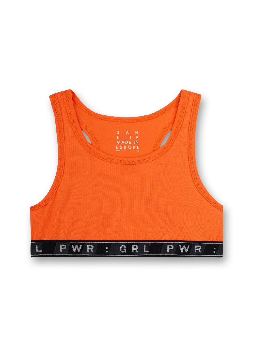 Sanetta Mädchen-Bustier (Doppelpack) Leo-Allover Und Orange Athleisure