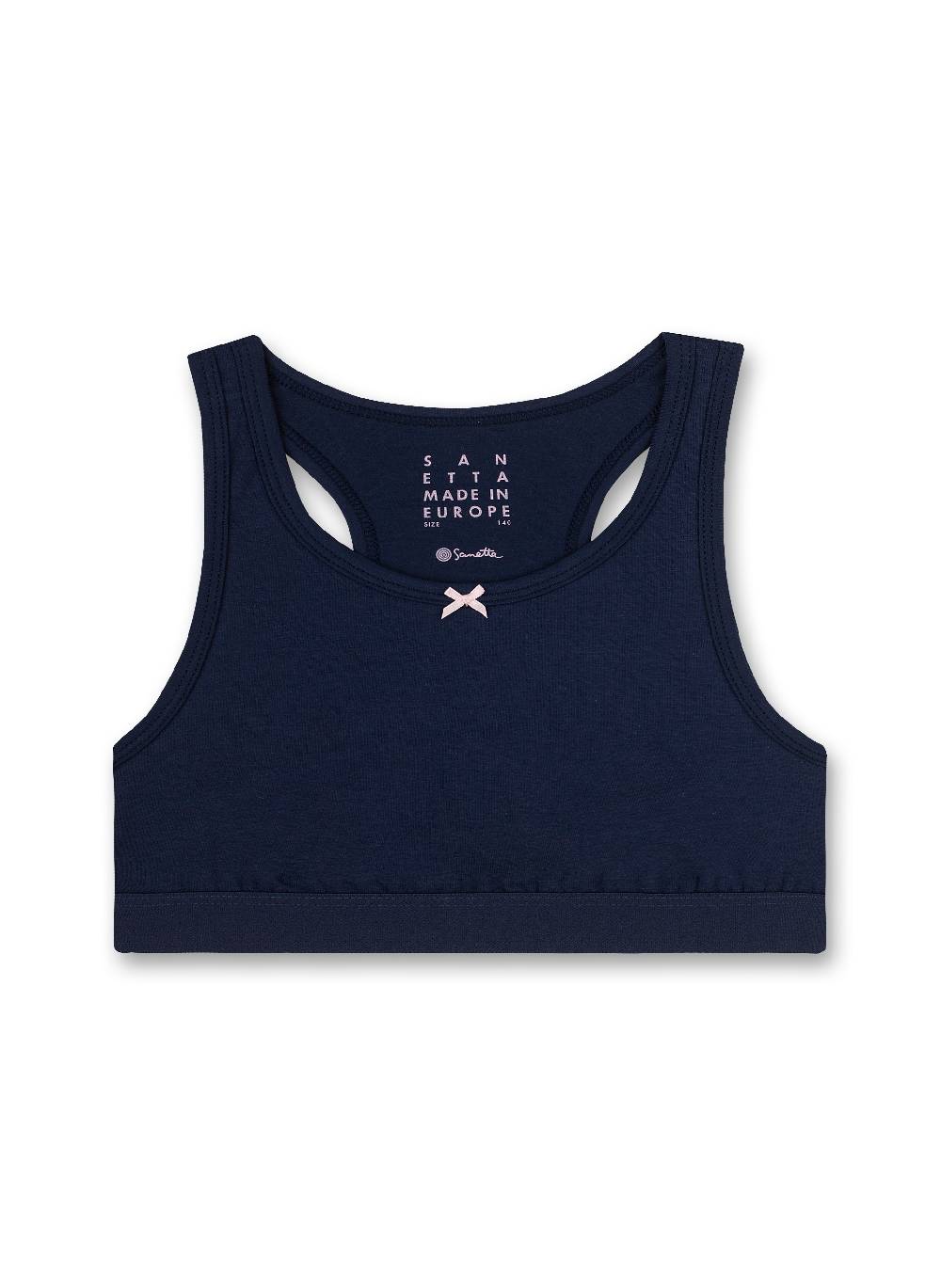 Sanetta Mädchen-Bustier (Doppelpack) Off-White Und Dunkelblau