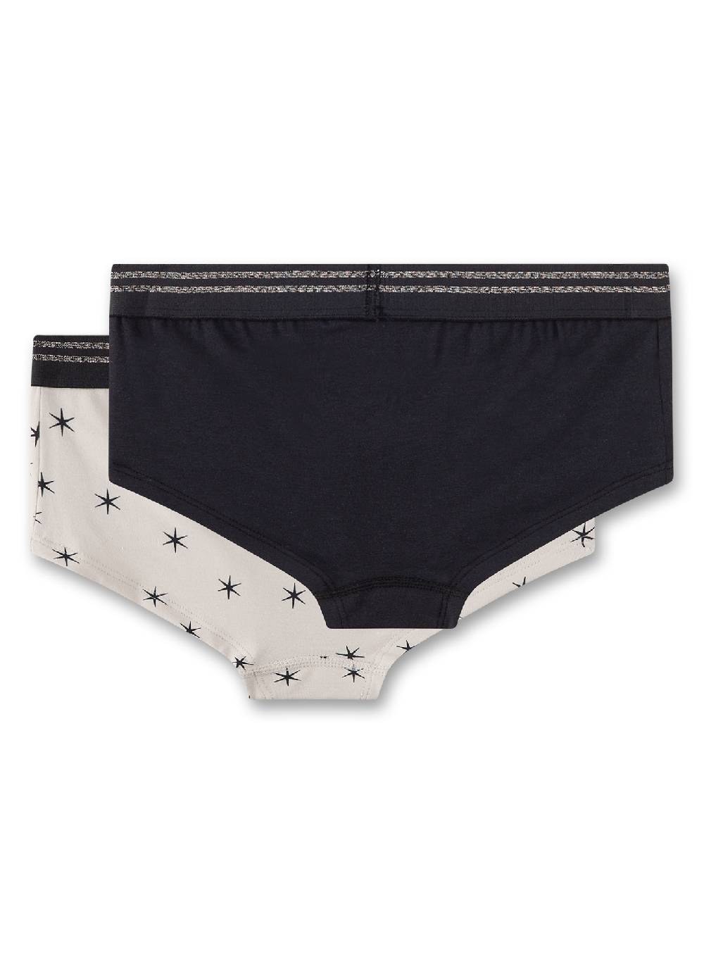 Sanetta Mädchen-Cutbriefs (Doppelpack) Off-White & Dunkelgrau