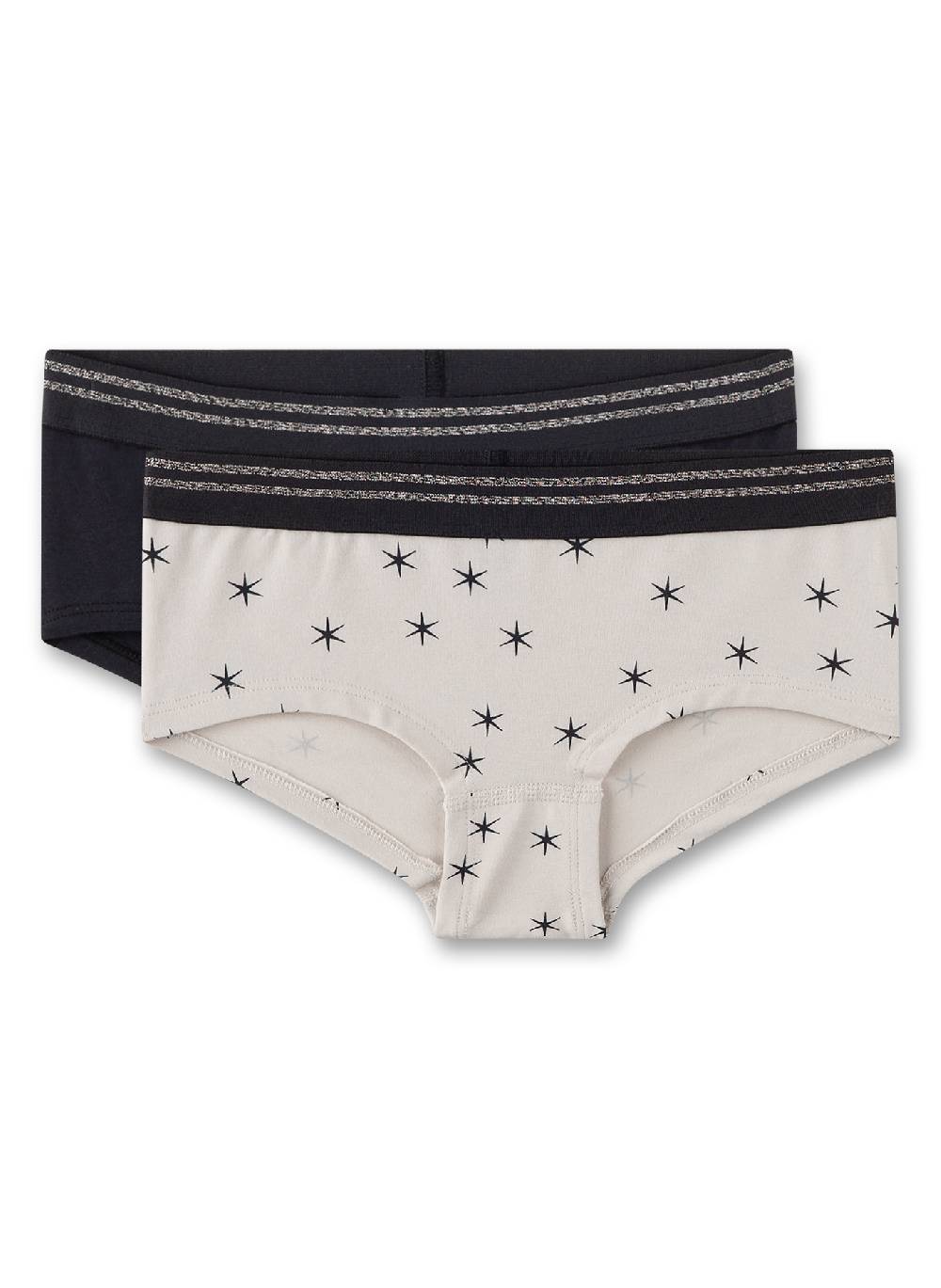 Sanetta Mädchen-Cutbriefs (Doppelpack) Off-White & Dunkelgrau