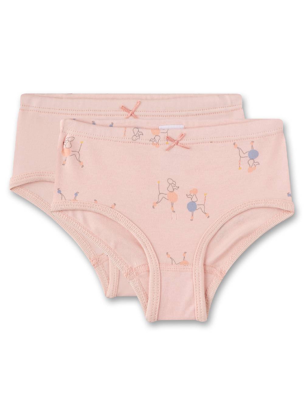 Sanetta Mädchen-Hipslip (Doppelpack) Rosa & Rosa mit Pudeln