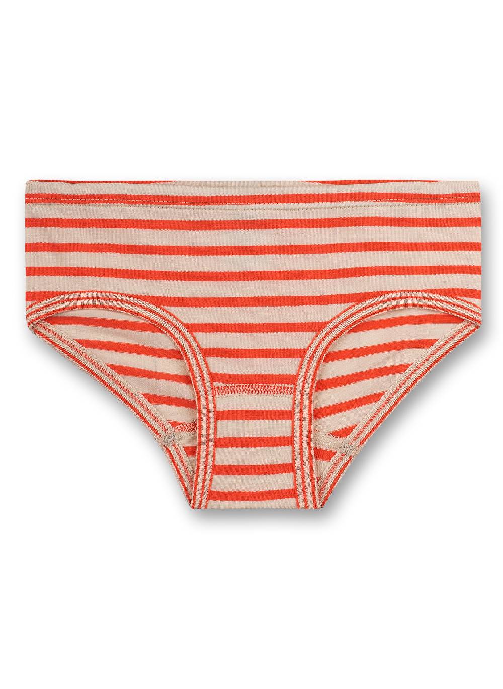 Sanetta Mädchen-Hüftslip (Doppelpack) Orange Und Ringel Flashy Horse