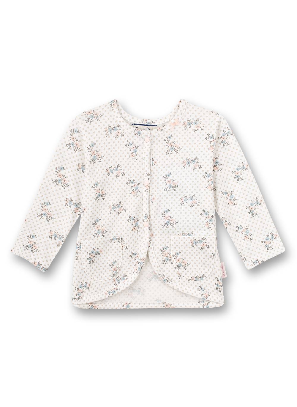 Sanetta Mädchen-Jacke Off-White Dots-Alover Fluffy Duckling