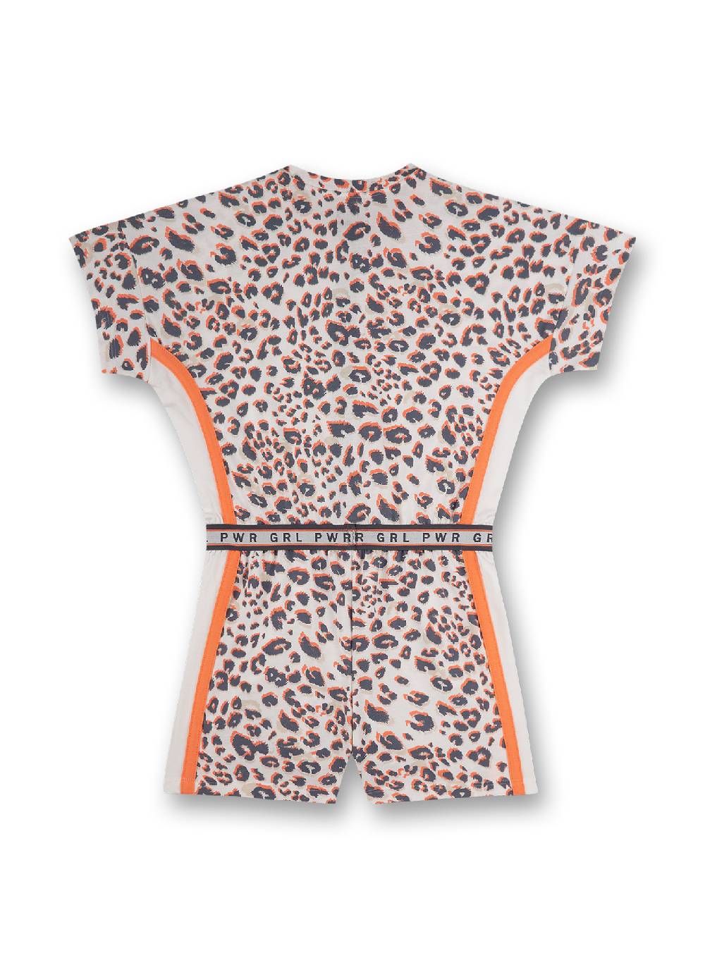 Sanetta Mädchen-Jumpsuit Grau Leo-Allover Athleisure