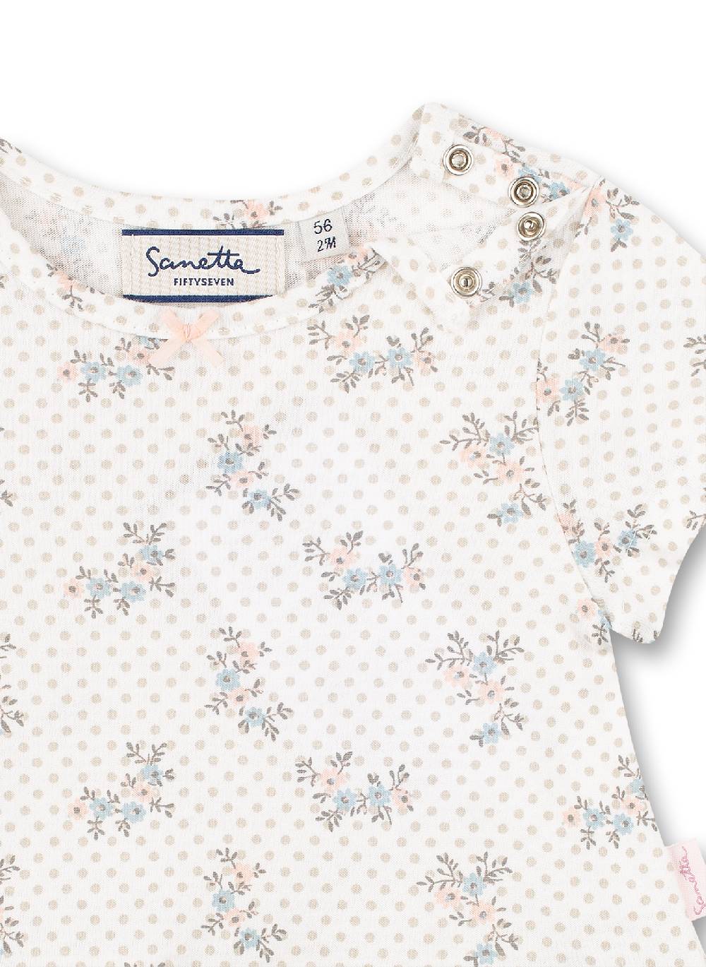 Sanetta Mädchen-Kleid Off-White Dots-Allover Fluffy Duckling