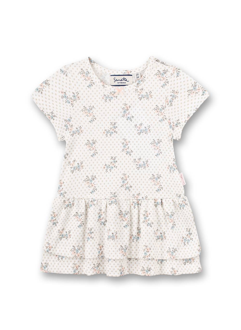 Sanetta Mädchen-Kleid Off-White Dots-Allover Fluffy Duckling