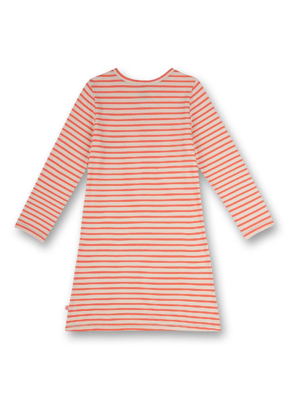 Sanetta Mädchen-Nachthemd Orange Ringel Flashy Horse