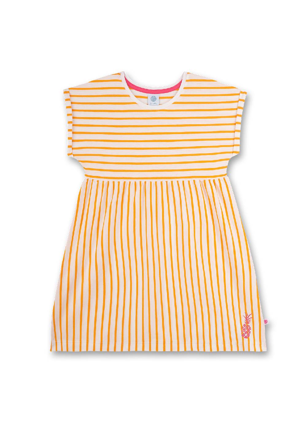 Sanetta Mädchen-Nachthemd Orange Ringel Hawaiian Feeling