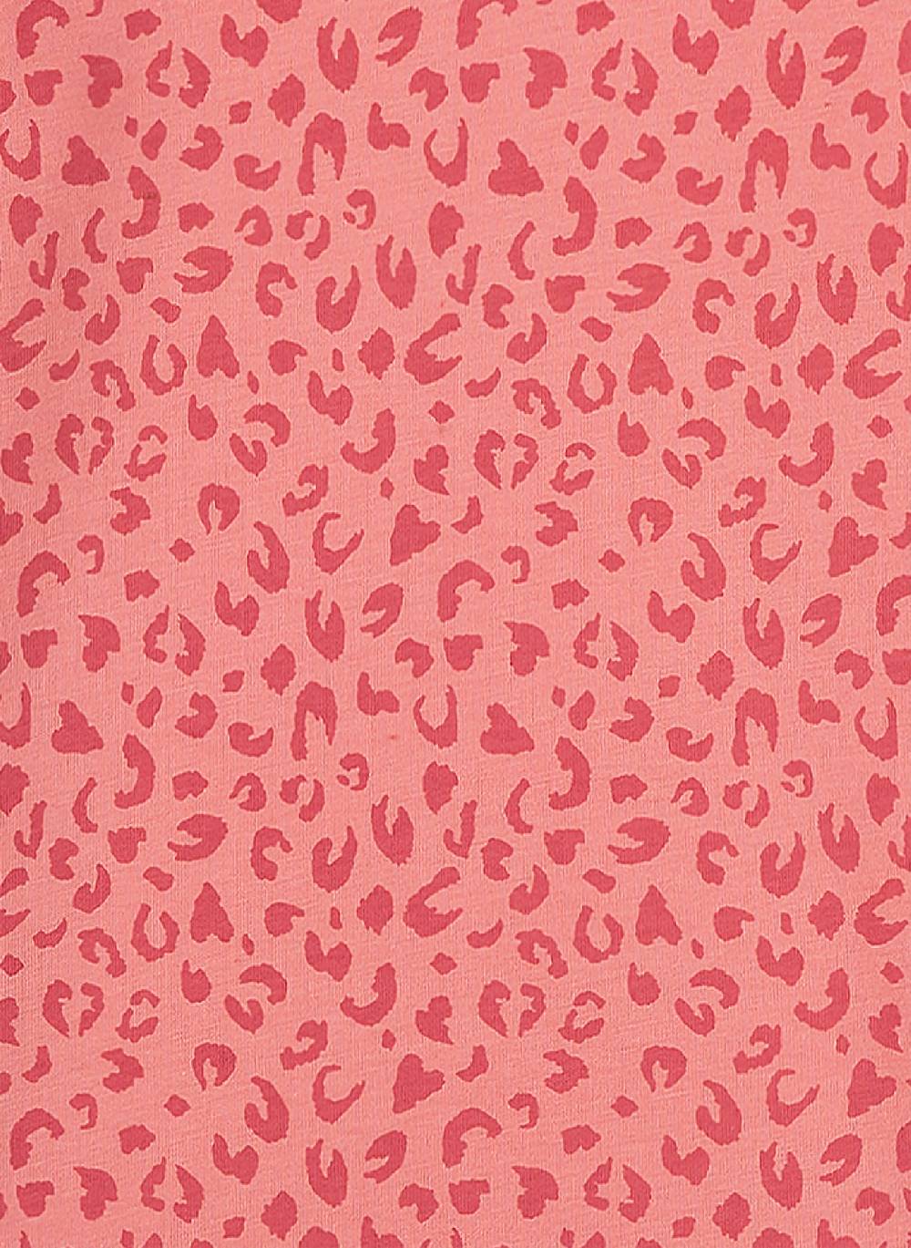 Sanetta Mädchen-Nachthemd Rosa Leo-Allover Fancy Cat