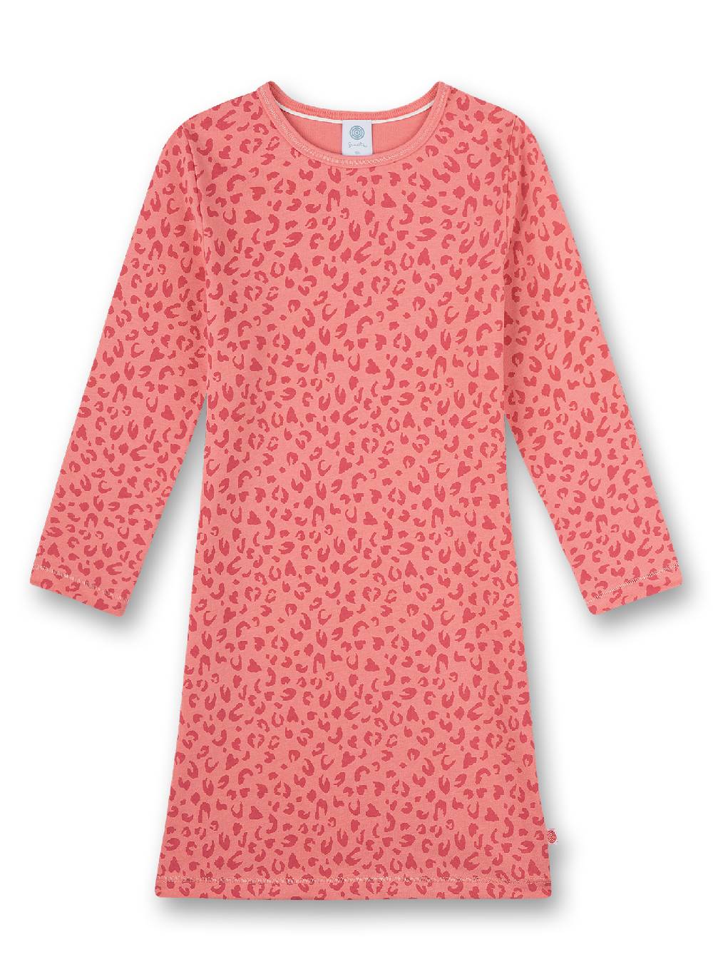 Sanetta Mädchen-Nachthemd Rosa Leo-Allover Fancy Cat