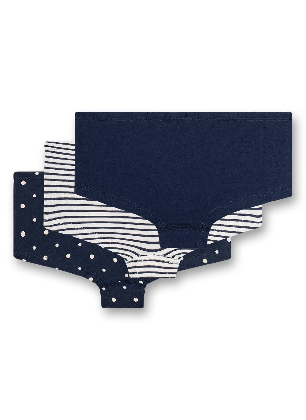 Sanetta Mädchen-Pantys (Dreierpack) Dunkelblauer Dots-Allover Und Dunkelblau