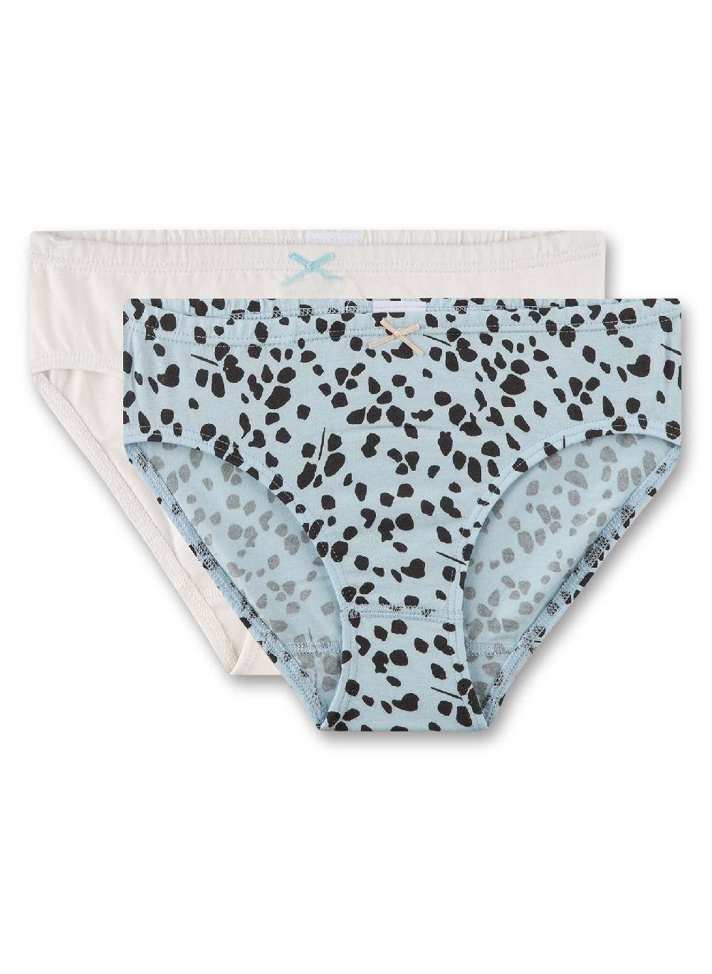 Sanetta Mädchen-Rioslips (Doppelpack) Hellblau & Off-White