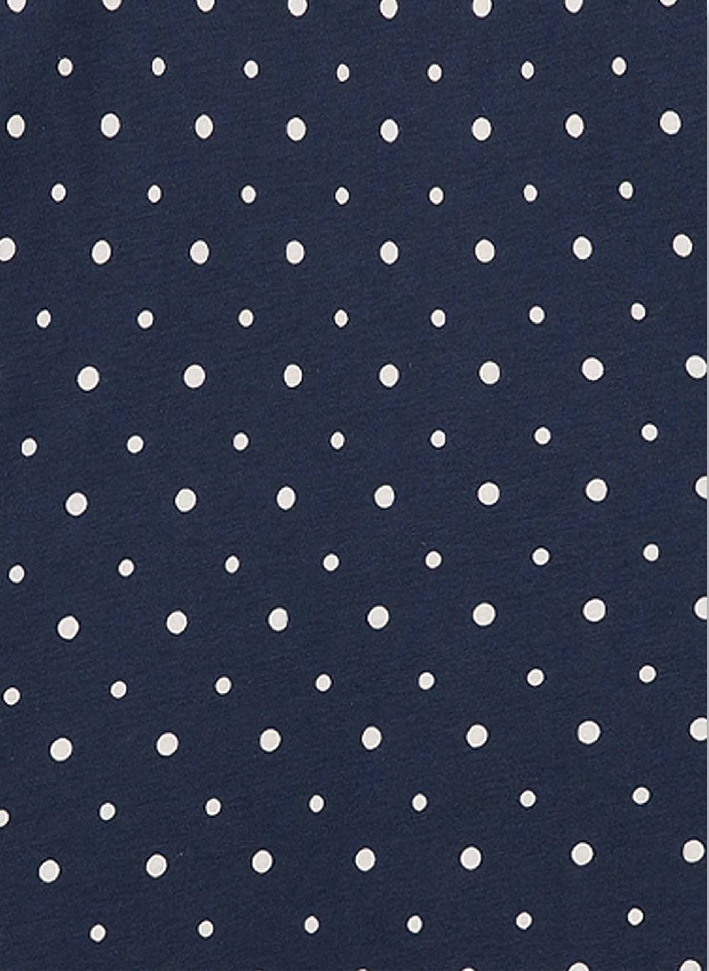 Sanetta Mädchen-Schlafanzug Dunkelblau Dots-Allover