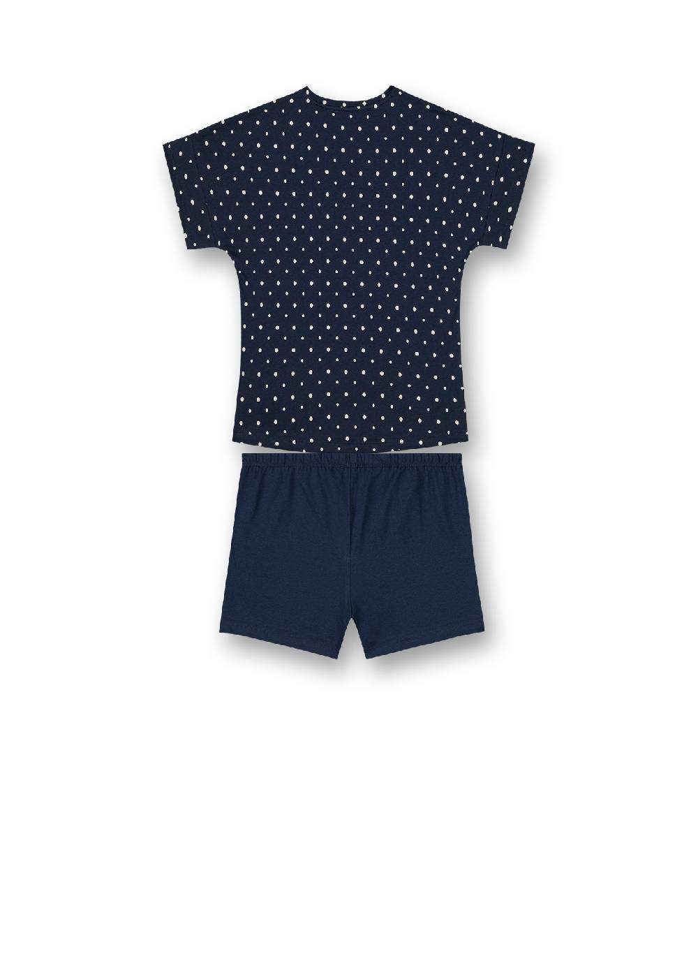 Sanetta Mädchen-Schlafanzug Kurz Dunkelblau Dots-Allover
