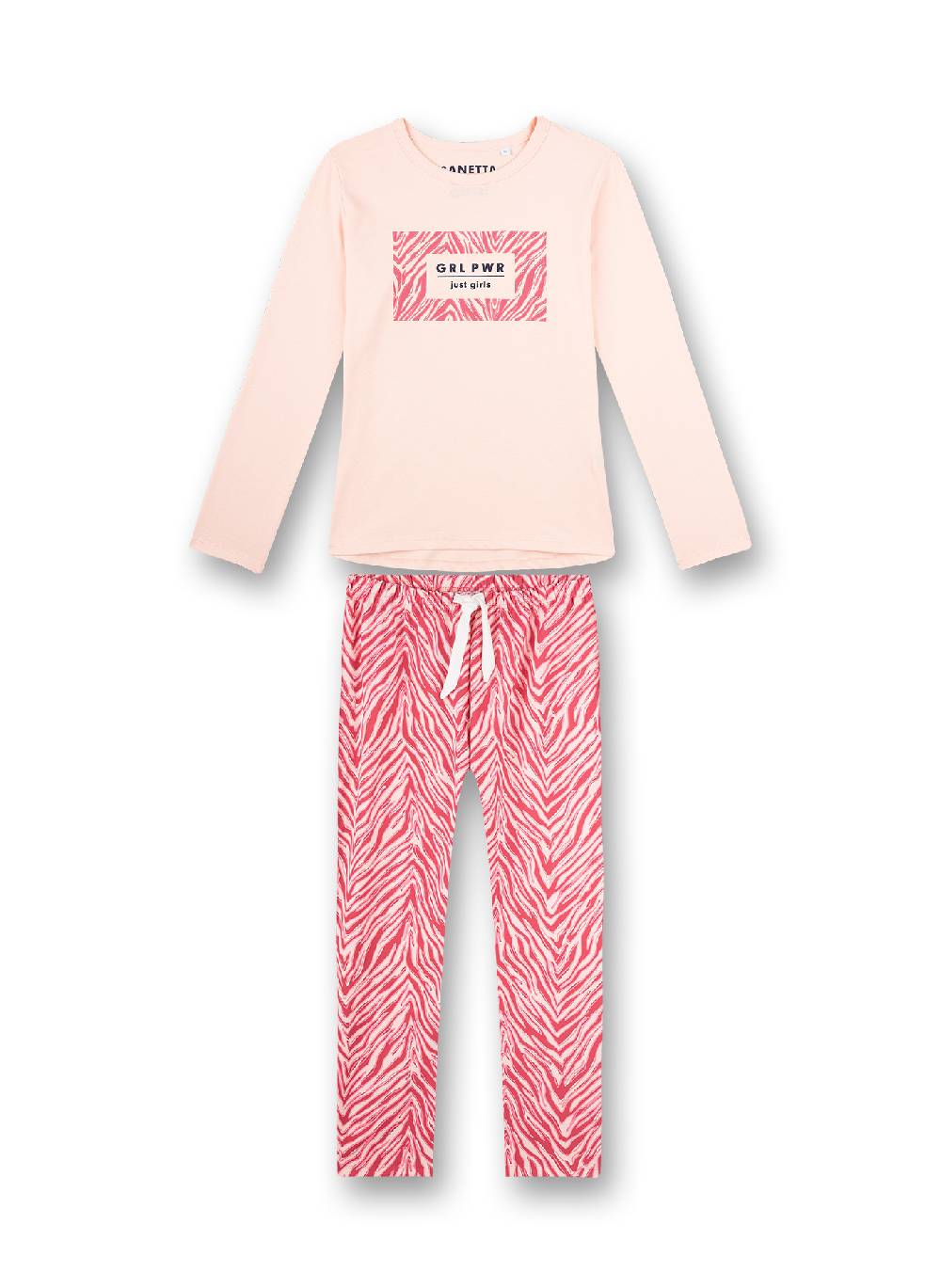 Sanetta Mädchen-Schlafanzug lang Rosa Athleisure Roller Girl