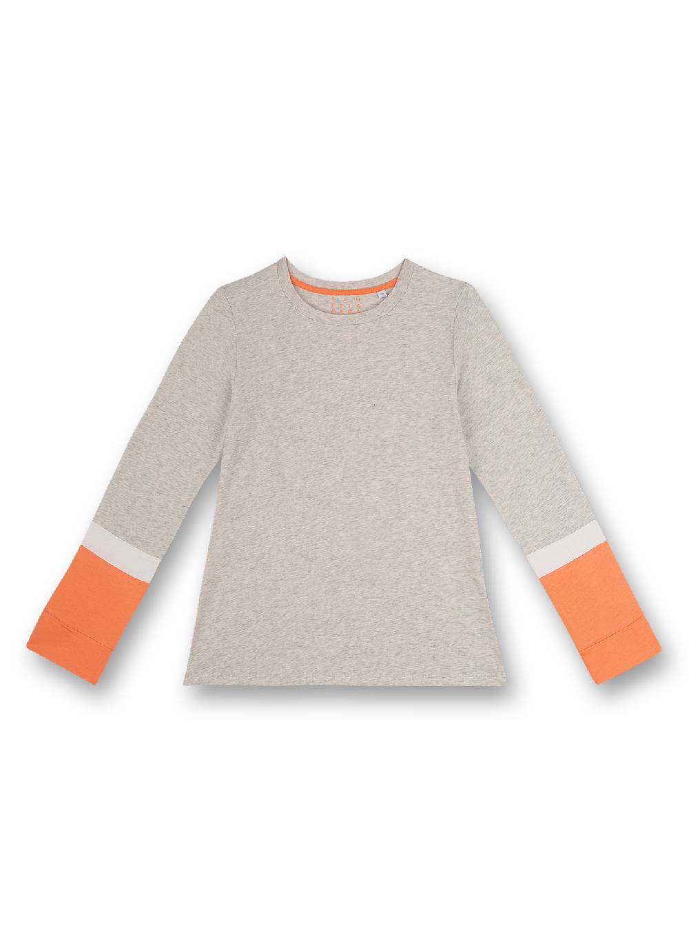 Sanetta Mädchen-Schlafshirt langarm Beigemelange Athleisure