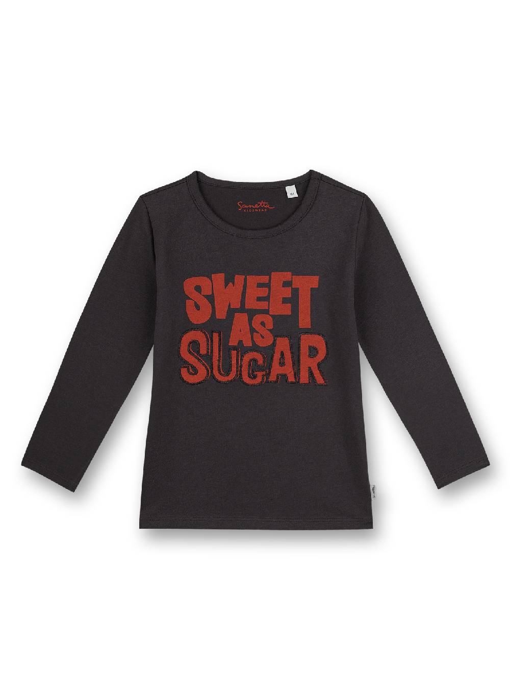Sanetta Mädchen-Shirt langarm Anthrazit Sweet Desaster