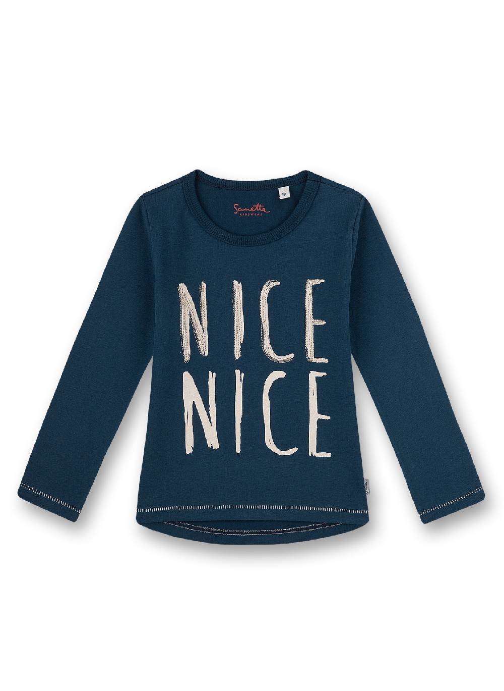 Sanetta Mädchen-Shirt langarm Dunkelblau Crazy Zebra