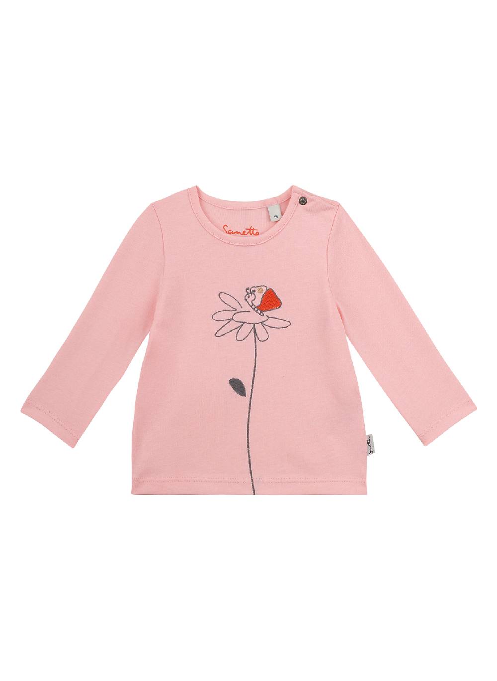 Sanetta Mädchen-Shirt langarm Rosa Lovely Butterfly