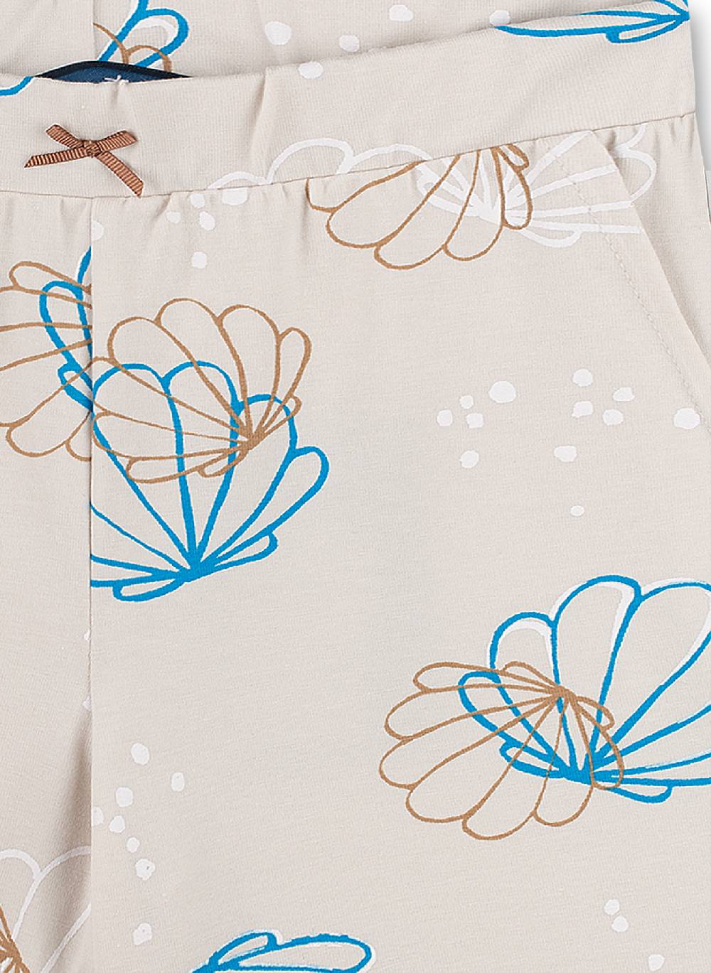 Sanetta Mädchen-Shorts Beige Muschel-Allover Mermaid