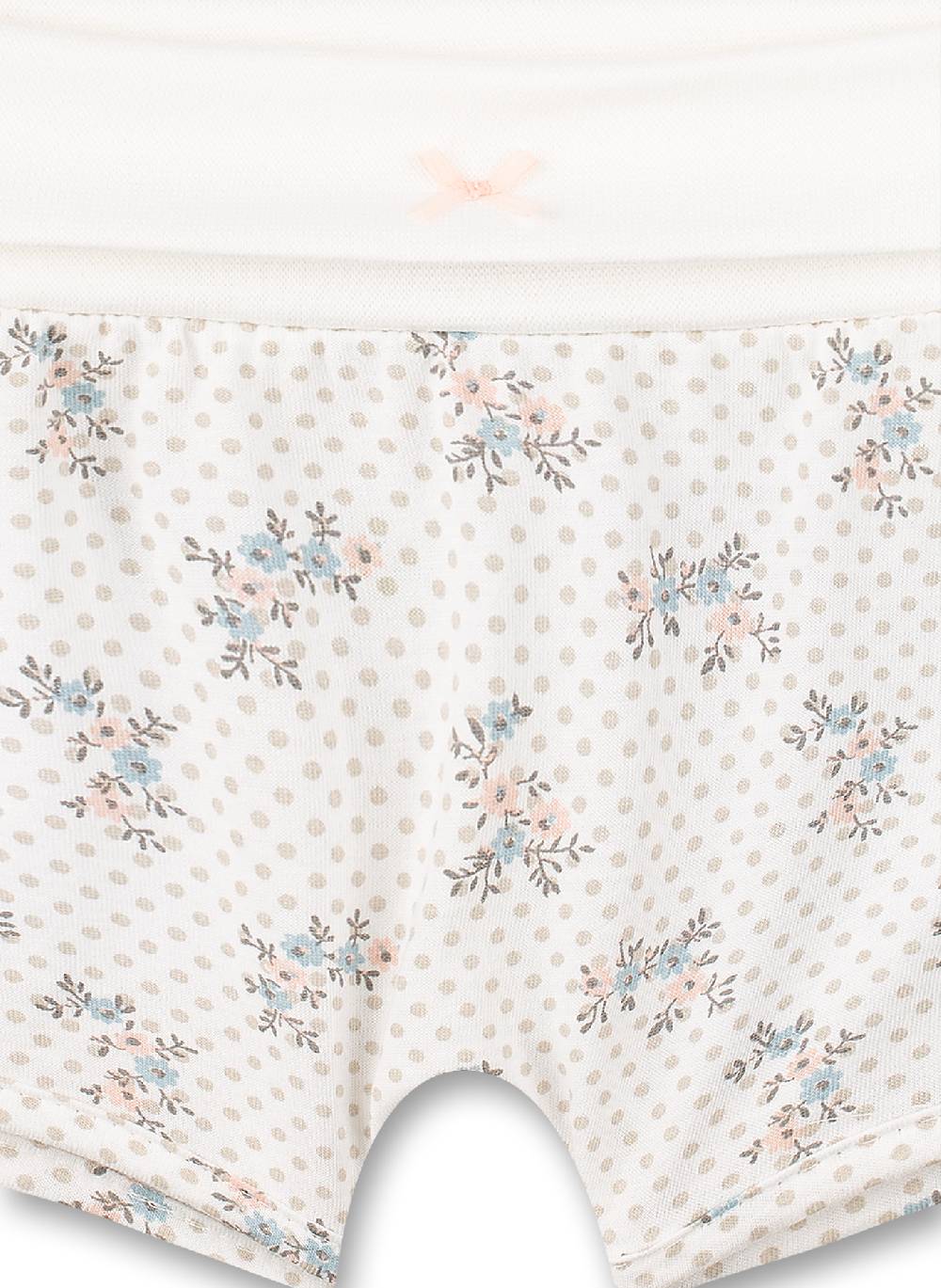 Sanetta Mädchen-Shorts Off-White Dots-Allover Fluffy Duckling