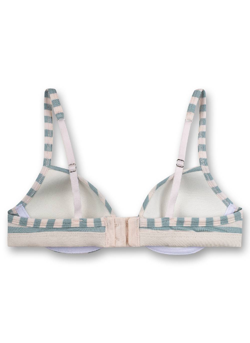 Sanetta Mädchen-Soft Cup Bra Hellblau Ringel Caribbean Nights