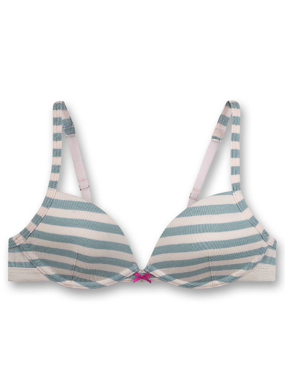 Sanetta Mädchen-Soft Cup Bra Hellblau Ringel Caribbean Nights