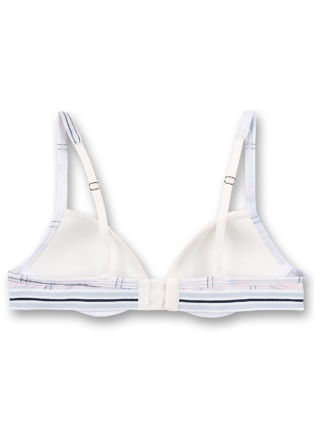 Sanetta Mädchen-Soft Cup Bra Weiß Kariert Glasses And Stripes