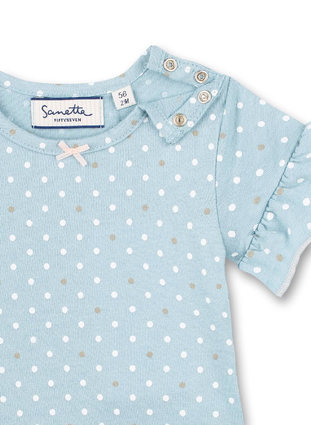 Sanetta Mädchen T-Shirt Hellblau Dots-Allover Fluffy Duckling