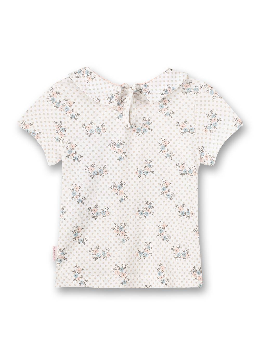 Sanetta Mädchen T-Shirt Off-White Dots-Allover Fluffy Duckling