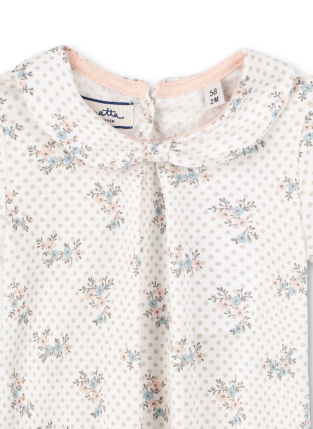 Sanetta Mädchen T-Shirt Off-White Dots-Allover Fluffy Duckling