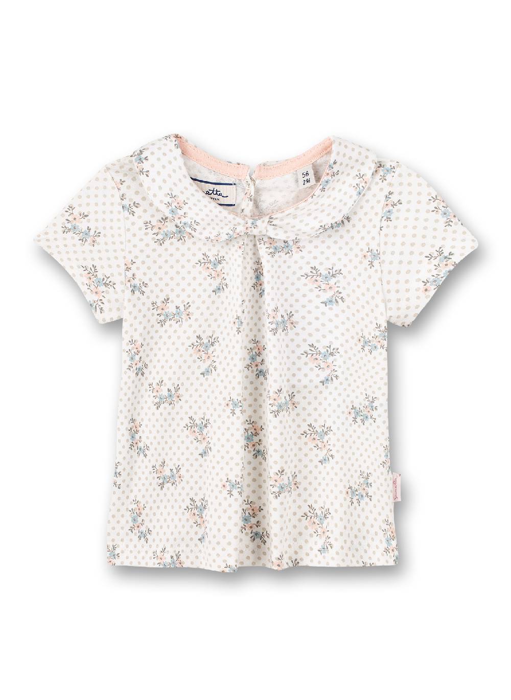 Sanetta Mädchen T-Shirt Off-White Dots-Allover Fluffy Duckling