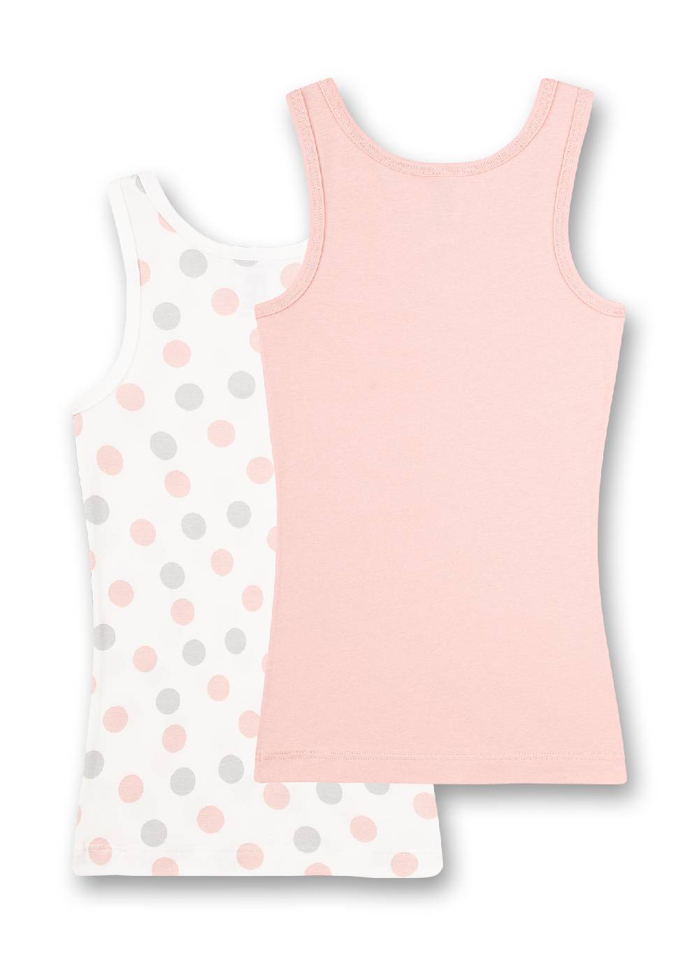 Sanetta Mädchen-Unterhemd (Doppelpack) Dots-Allover Und Rosa