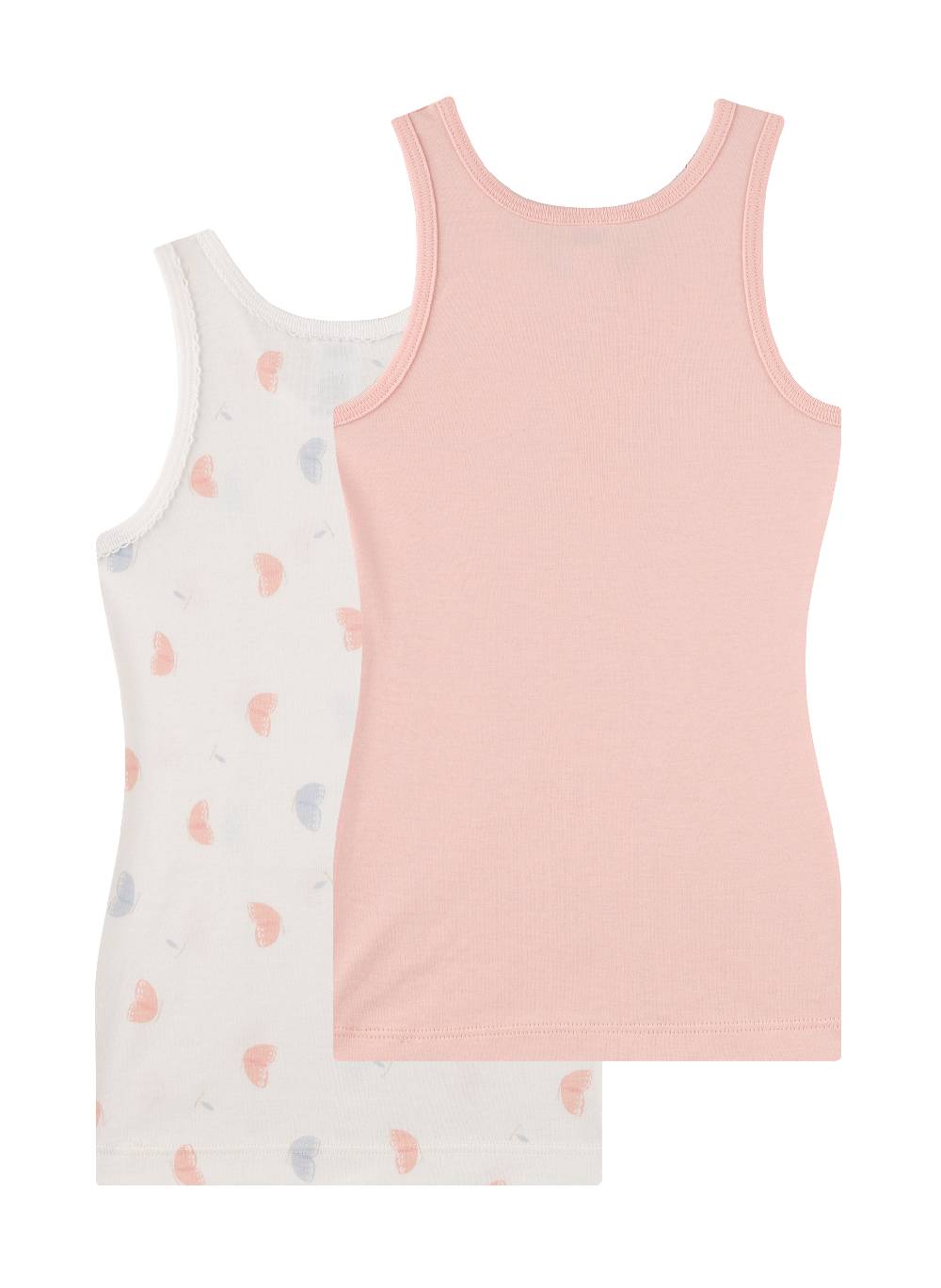 Sanetta Mädchen-Unterhemd (Doppelpack) Off-White & Rosa
