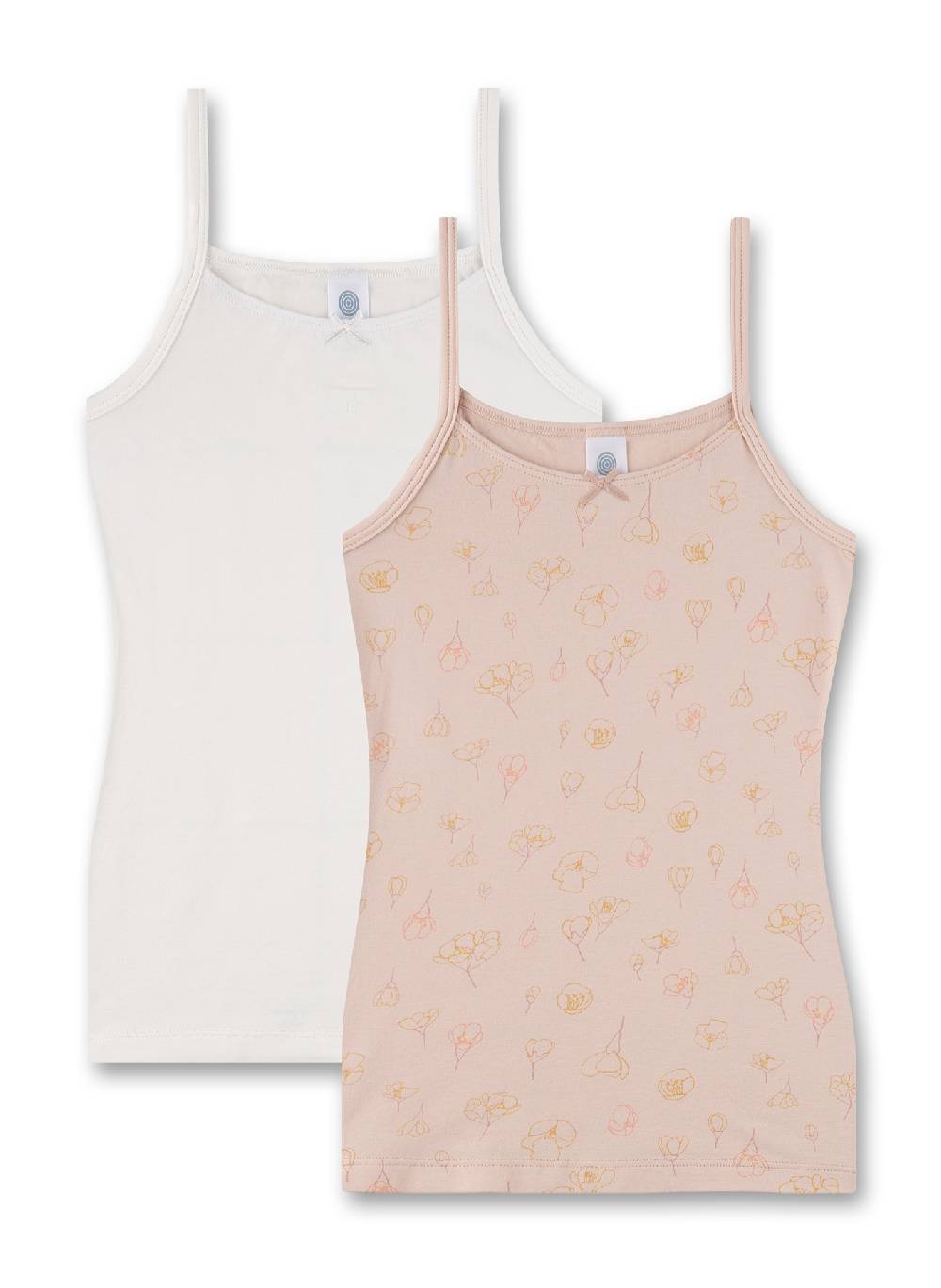 Sanetta Mädchen-Unterhemden (Doppelpack) Lila & Off-White