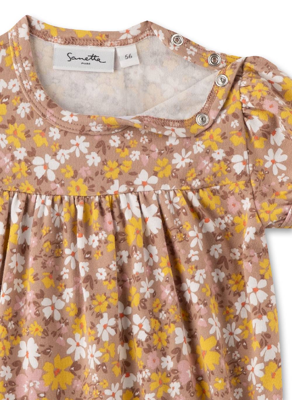 Sanetta Baby-Body Braun Geblümt