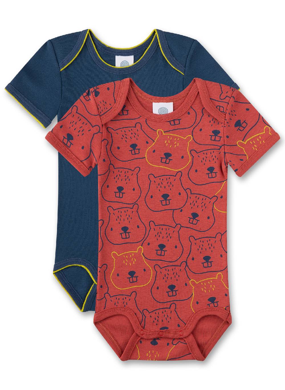 Sanetta Baby-Body kurzarm (Doppelpack) Blau