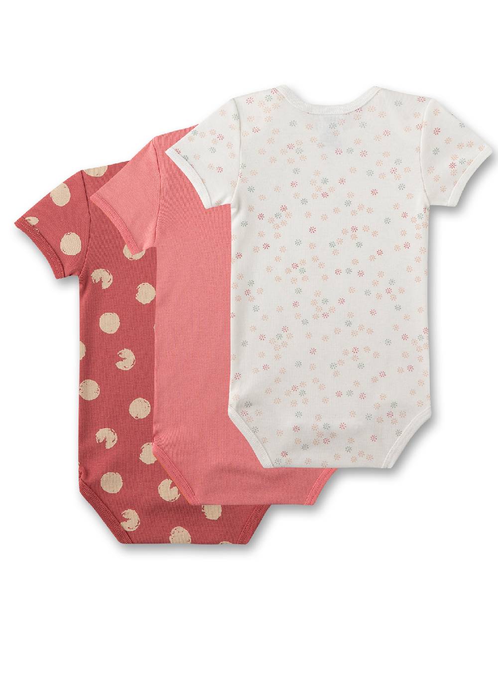 Sanetta Baby-Body Kurzarm (Dreierpack) Rosa
