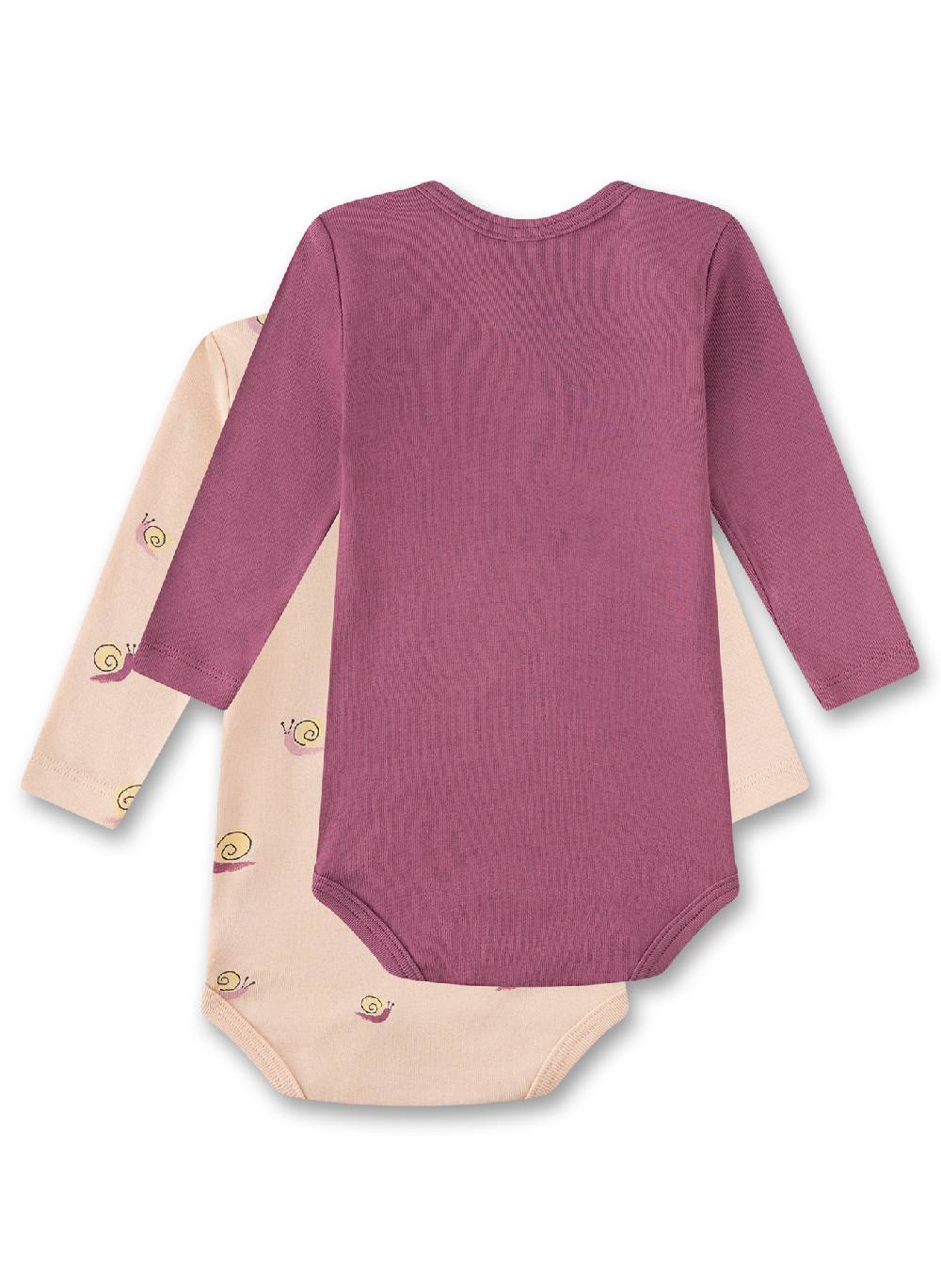 Sanetta Baby-Body Langarm (Doppelpack) Beige