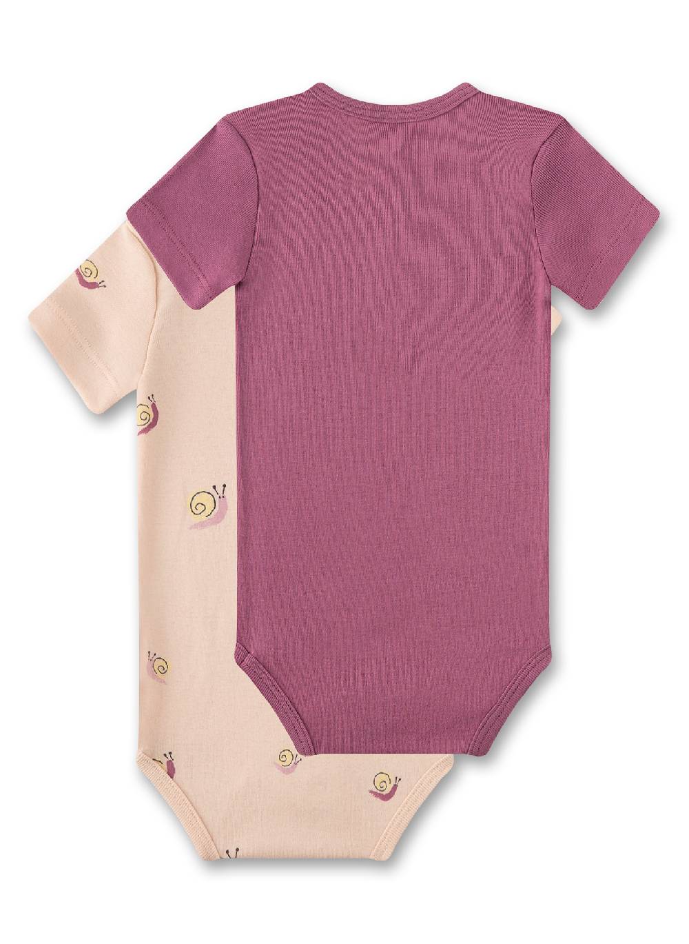 Sanetta Baby-Body Langarm (Doppelpack) Beige