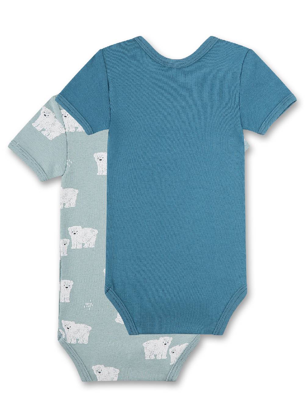 Sanetta Baby-Body Langarm (Doppelpack) Blau