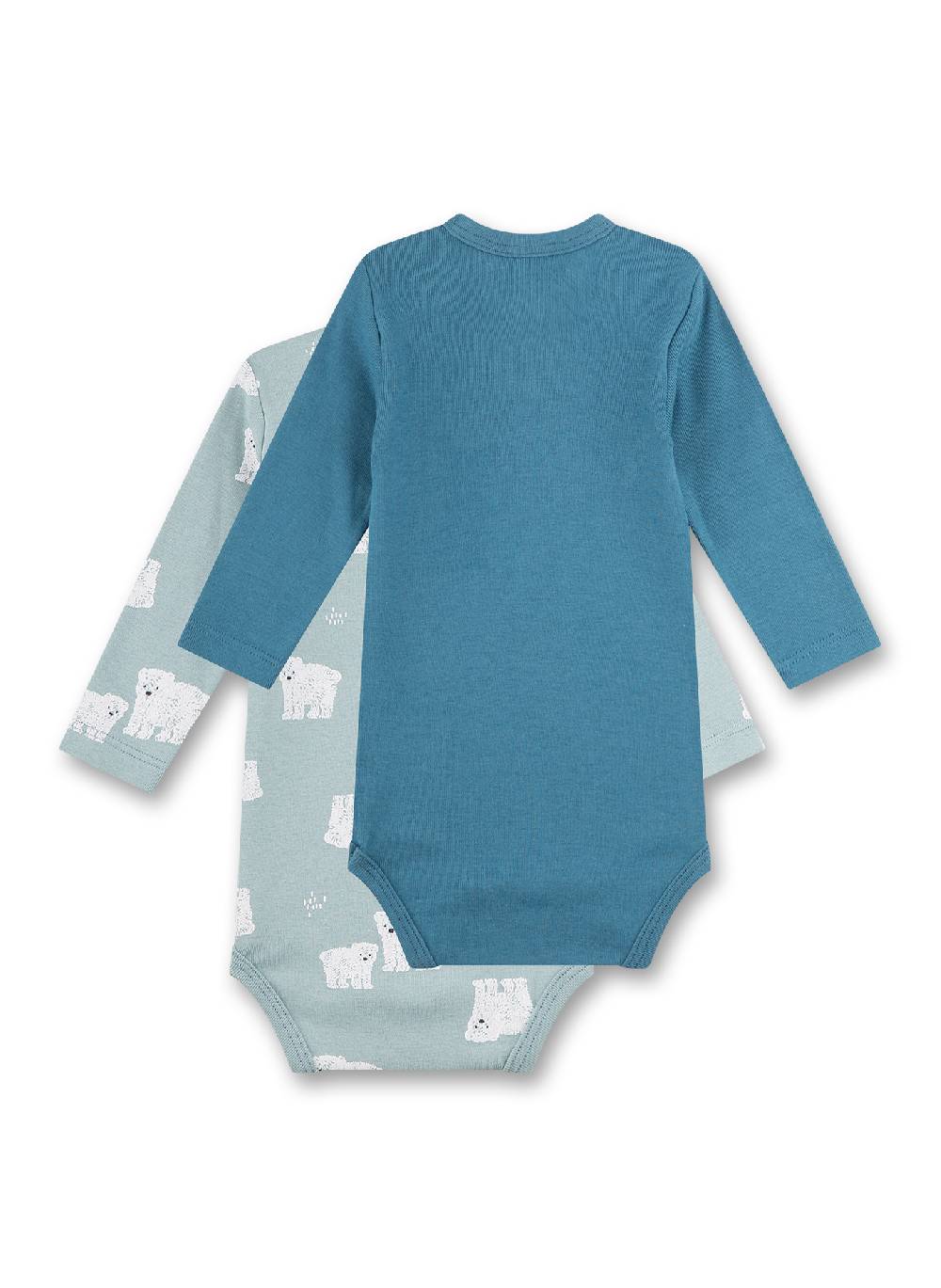 Sanetta Baby-Body Langarm (Doppelpack) Blau