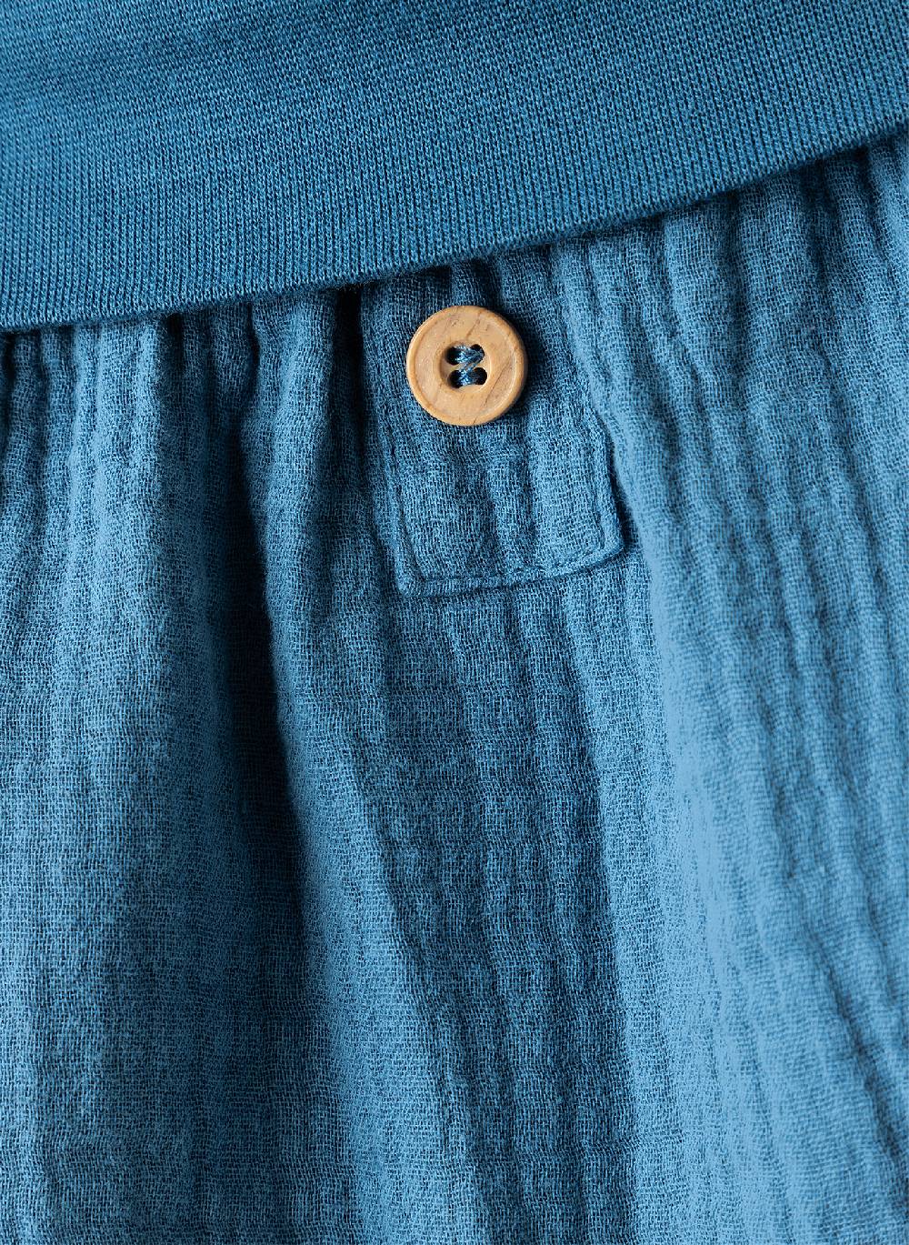 Sanetta Baby-Shorts Blau Aus Musselin