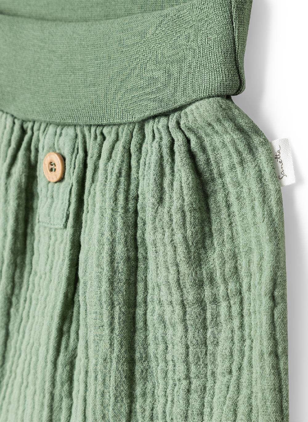 Sanetta Baby-Shorts Grün Aus Musselin