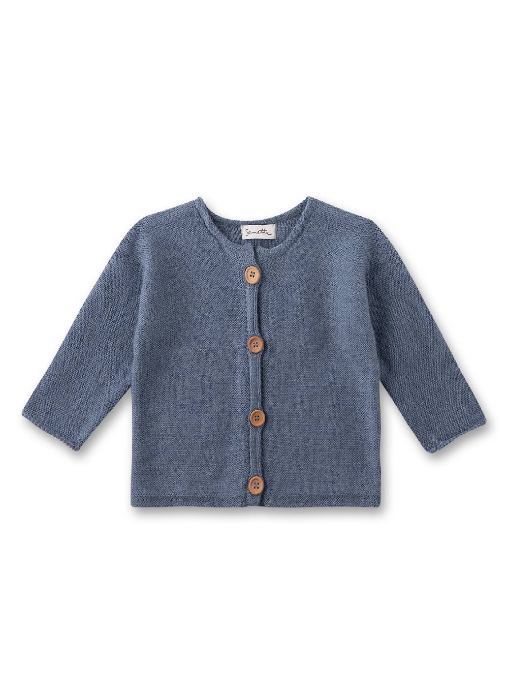Sanetta Baby-Strickjacke Blau aus Wolle