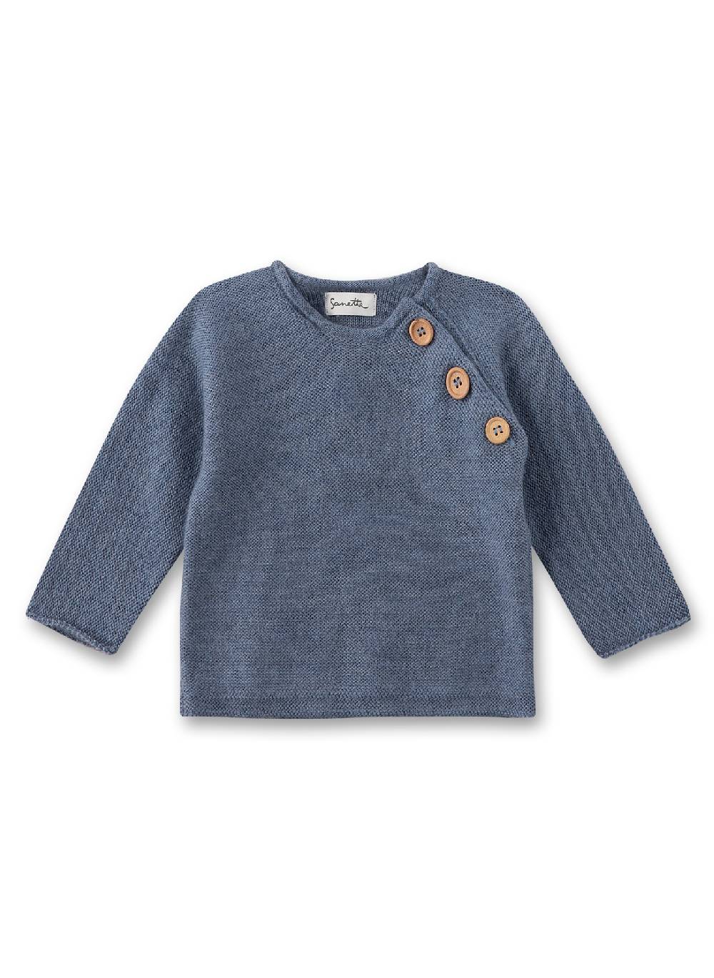 Sanetta Baby-Strickpullover Blau aus Wolle