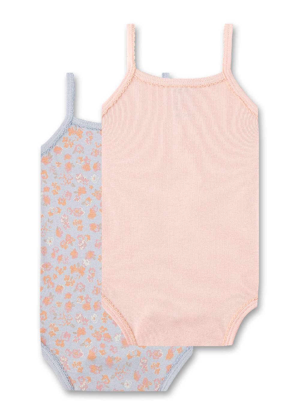 Sanetta Body ärmellos (Doppelpack) Hellbau & Rosa