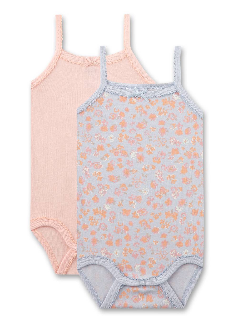 Sanetta Body ärmellos (Doppelpack) Hellbau & Rosa