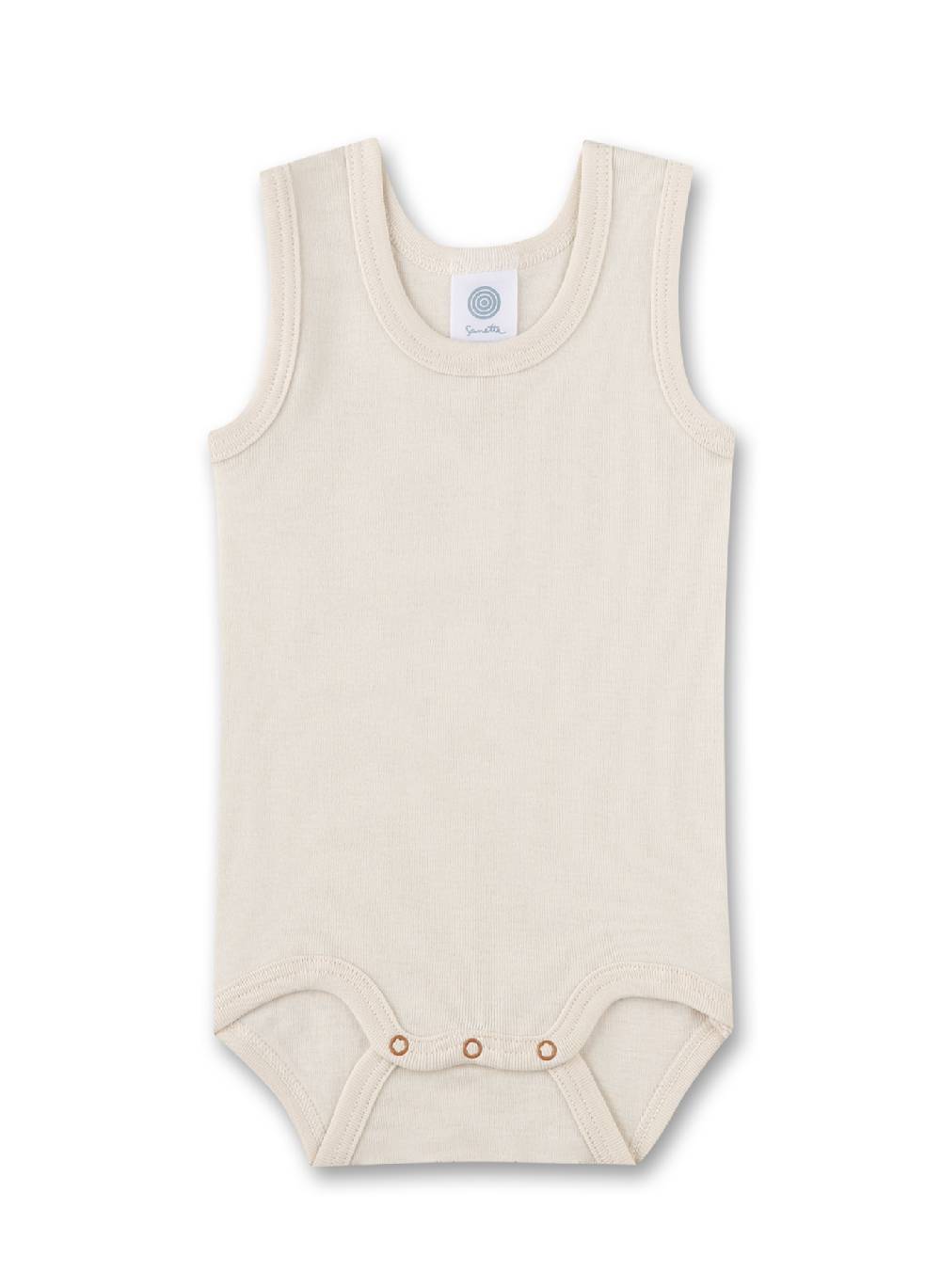 Sanetta Body ärmellos (Dreierpack) Grün & Beige
