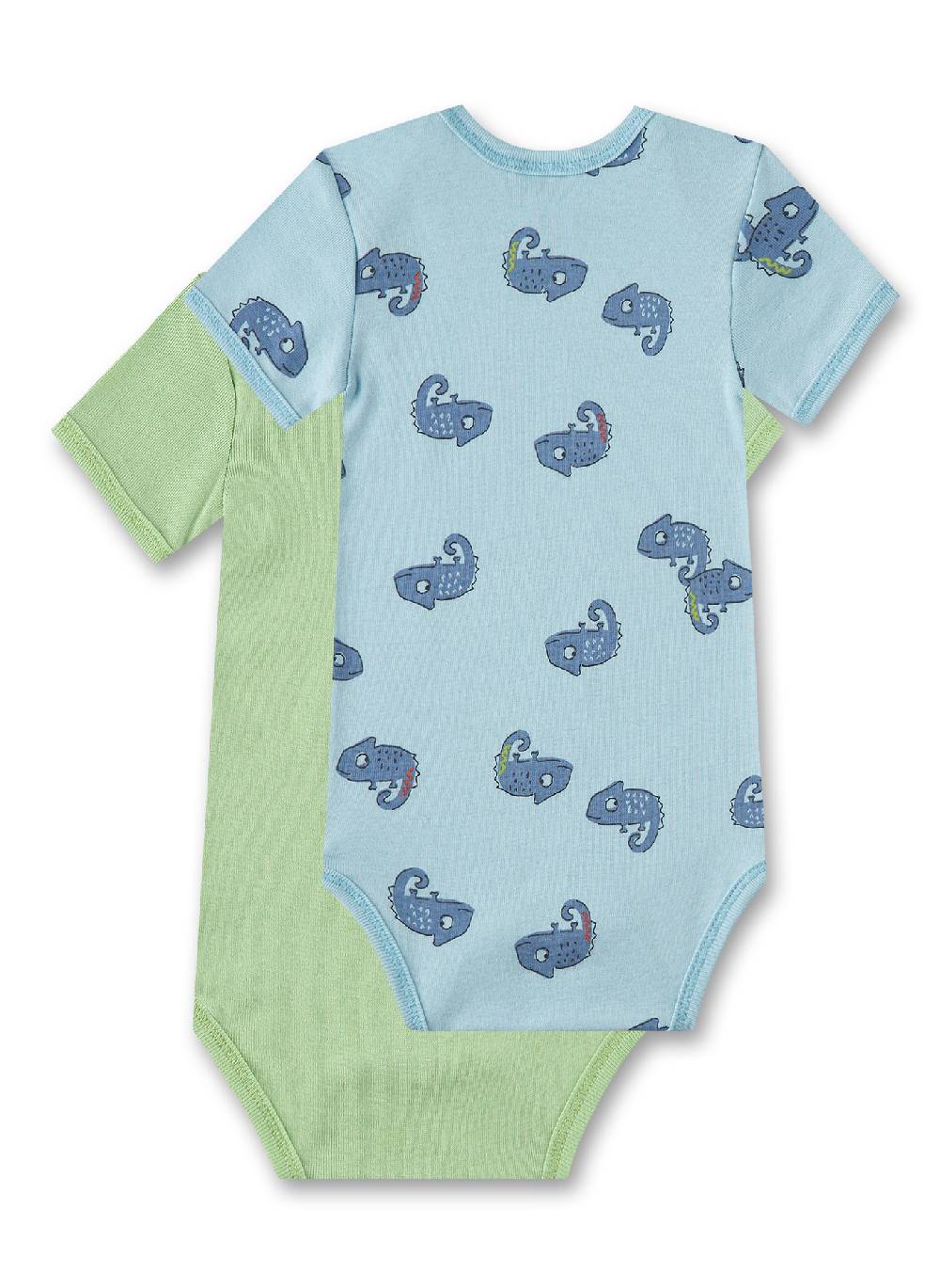 Sanetta Body Kurzarm (Doppelpack) Hellblau & Grün